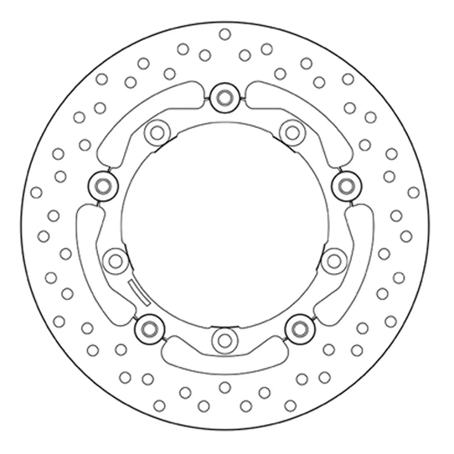 BREMBO přední plovoucí brzdový kotouč YAMAHA X-MAX 125 '06-'17, X-MAX 250 '16, T-MAX 500 '04-'07, T-MAX 530 '12-'19, T-MAX 560 '20-'21 (267X132X5MM)