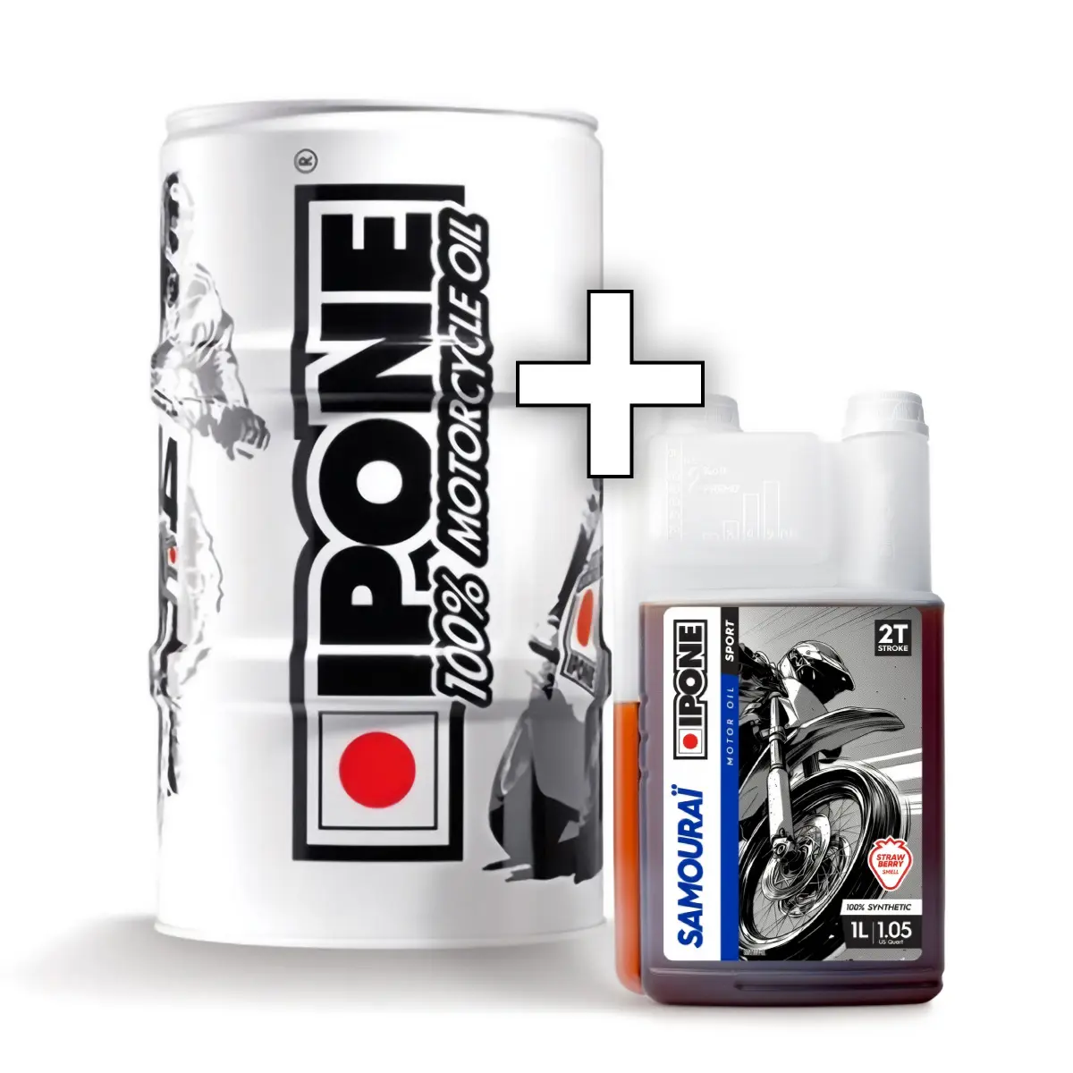 IPONE 10.4 10W40 motorový olej polosyntetický 60L sud (MA2) (AKC) 2 sudy + karton 15 kusů SAMOURAI směsný olej 100% syntetický 1L jahoda ( )