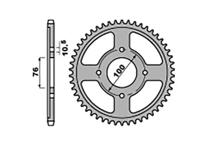 JR řetězové kolečko zadní 817 46 SUZUKI GSX 600F '85-88 (81746JT) (ŘETĚZ 530) ( )