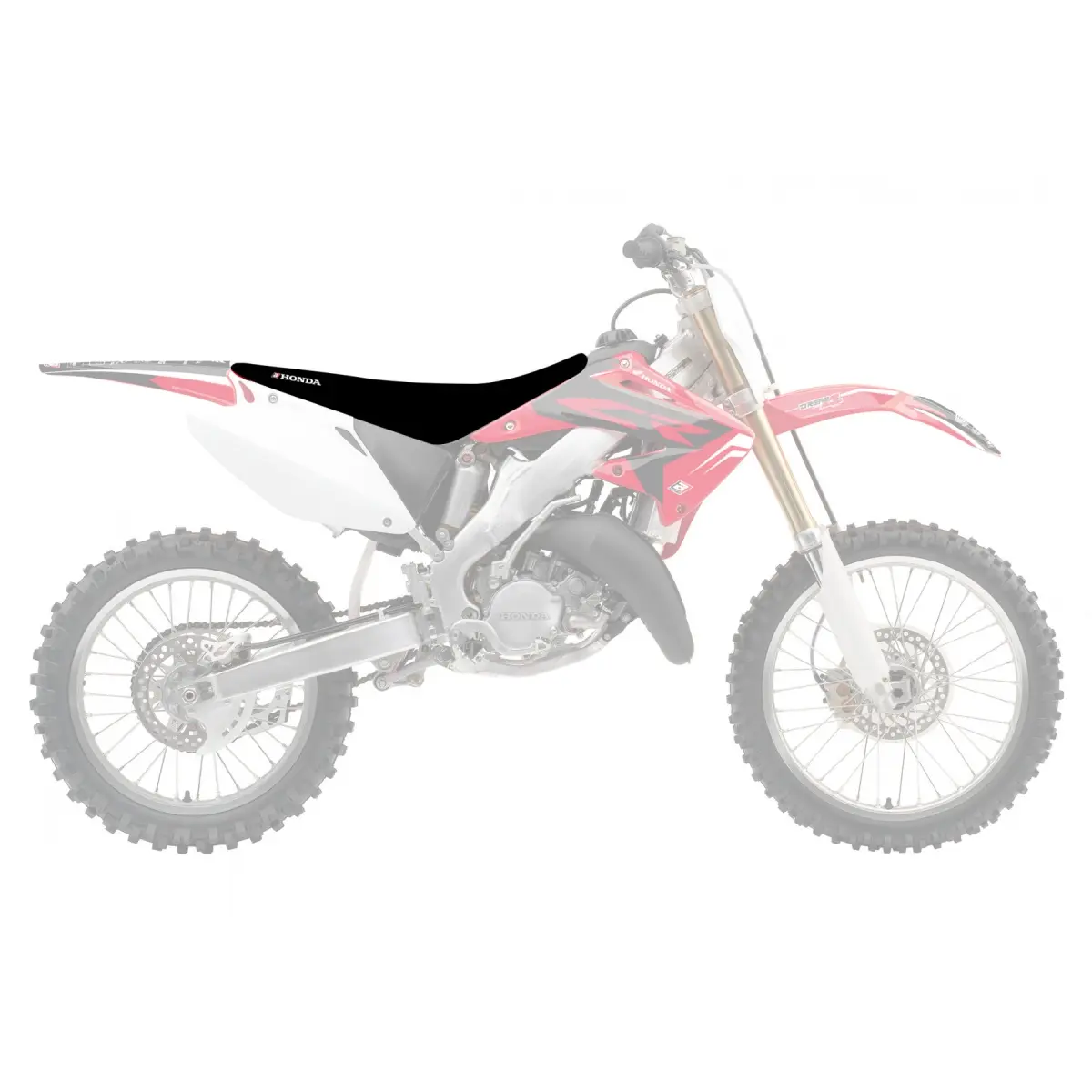 BLACKBIRD kompletní sedlo HONDA CR 125/250 02-07; CRF 450R 02-04 STANDARD zebra barva černá (BLACKBIRD kompletní sedlo HONDA CR 125/250 02-07; CRF)