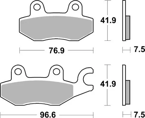 SBS brzdové destičky KH197 KAWASAKI EX 400 NINJA 18-23, EX 250R NINJA 18-20 ( )
