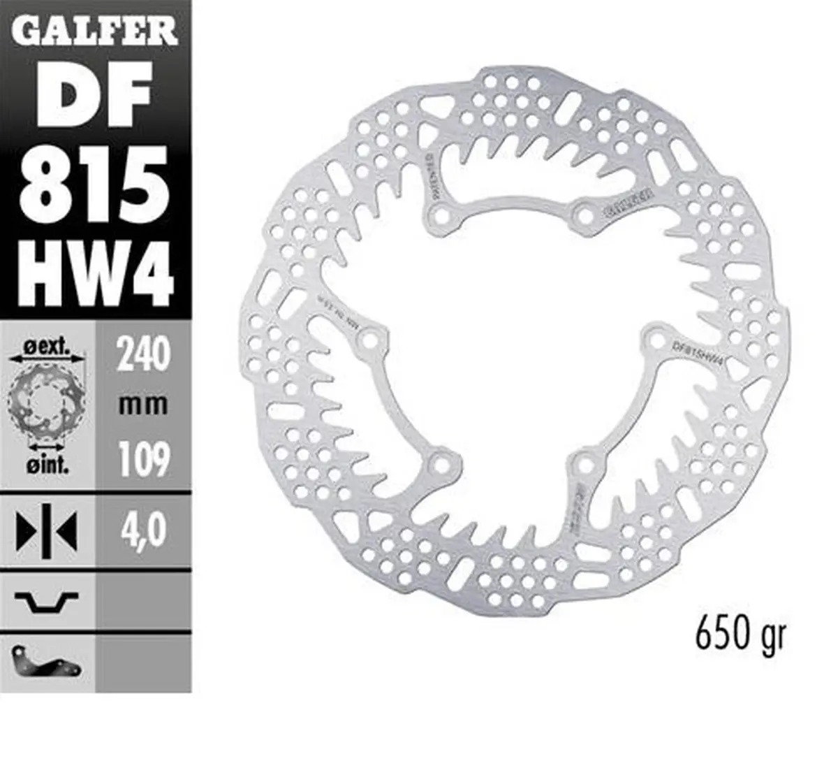 GALFER zadní brzdový kotouč BETA 250RR 12-24; 300RR 13-24; 350RR 13-24; 400/430/450/480/498 13-24; X-TRAINER 15-24 (240X109X4mm) SHARK MX ( )