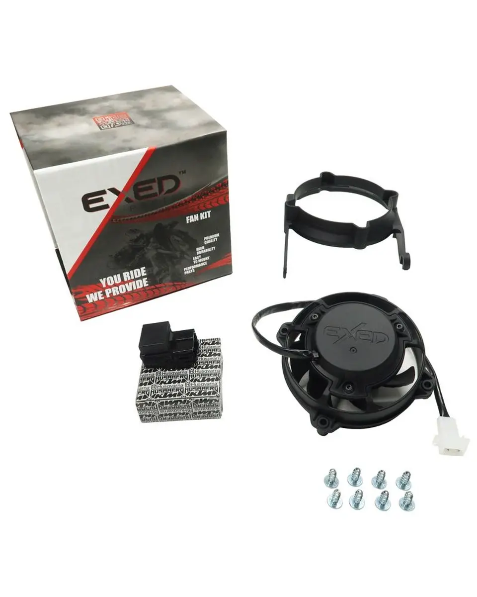 FM-PARTS sada ventilátoru chladiče kompletní vhodná pro KTM / HUSQVARNA / GAS GAS '17-'23 (EXED) ( )