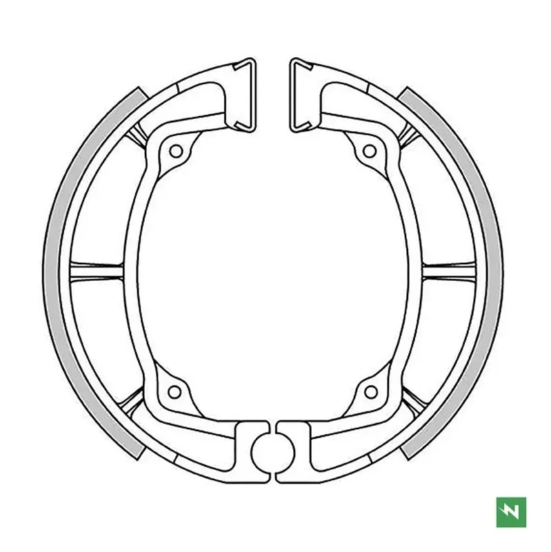 NEWFREN brzdové čelisti přední KAWASAKI KDX 250 79-84, KL 250 78-79, KLF 220 88-02, KLF 185 BAYOU 86-88, KLF 250 BAYOU 03-11, KLT 200/250 83-85, KX