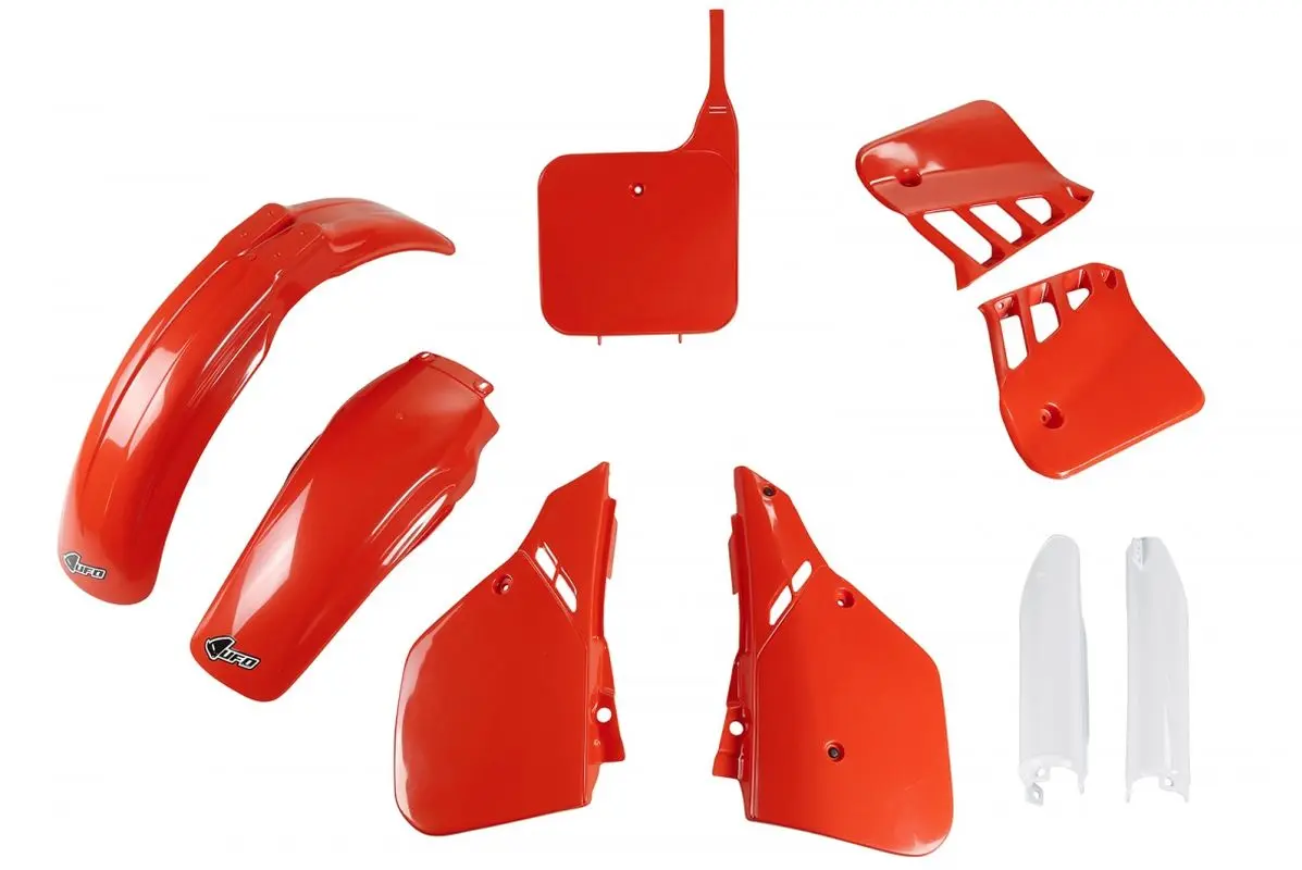 UFO kompletní sada plastů (FULL KIT) s kryty tlumičů HONDA CR 250 87 barva OEM (červená) (HO093E999) ( )