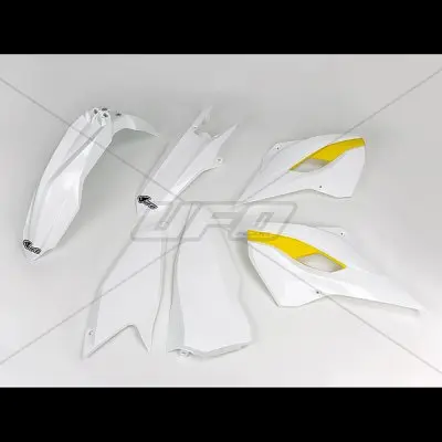 UFO kompletní sada plastů HUSQVARNA TE/FE 125/250/300/350/450 15-16 barva OEM 15 (bílá/žlutá) (HU615E999) ( )