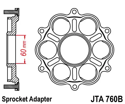 JT adaptér řetězového kola zadní DUCATI 1098/1099/1198, MULTISTRADA 1200, DIAVEL 1198 ( )