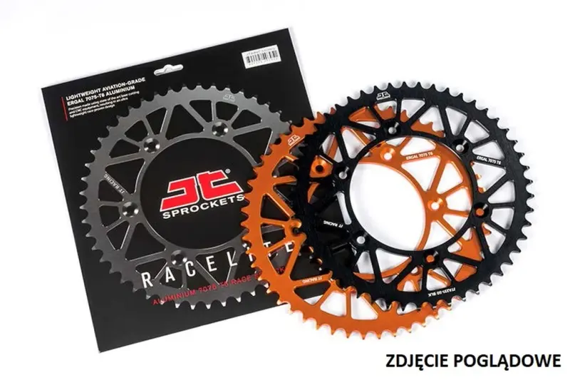 JT řetězové kolo zadní 4552 48 hliníkové RACELITE KTM SX 60/65 '97-21, HUSQVARNA TC 65 '17- (455248JTA) (řetěz 420) barva černá ( )
