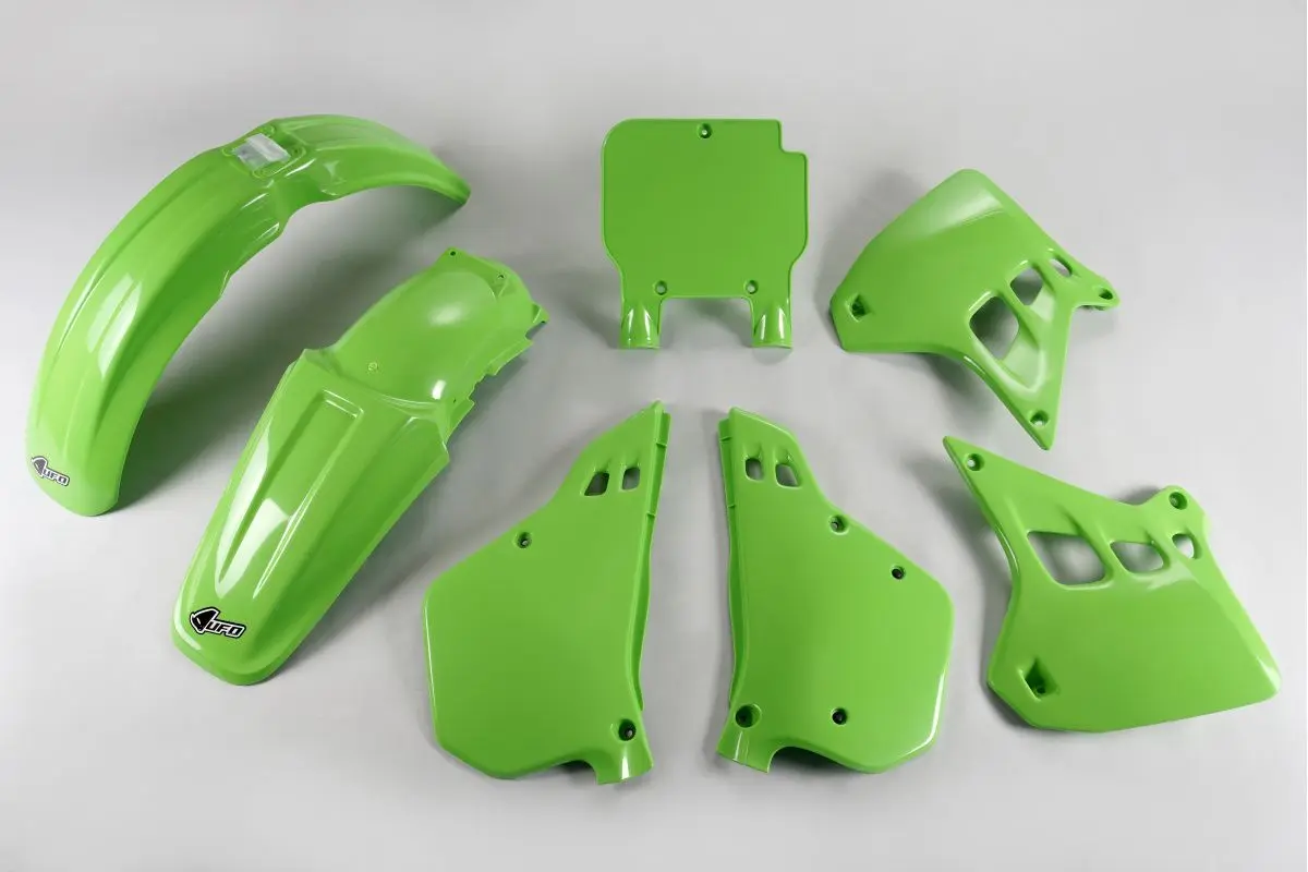 UFO kompletní sada plastů KAWASAKI KX 250 90-91, barva OEM (zelená) ( )
