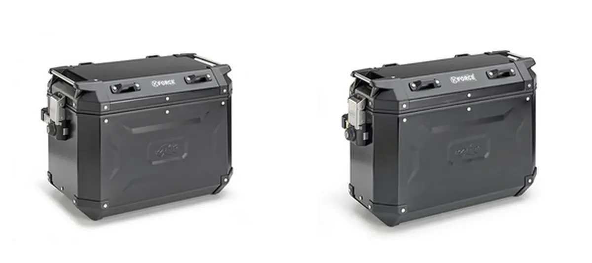 KAPPA boční kufry 48L MONOKEY CAM SIDE KVG48B KVOYAGER hliníkové pravý / levý barva černá anodizovaný BLACK LINE ( )