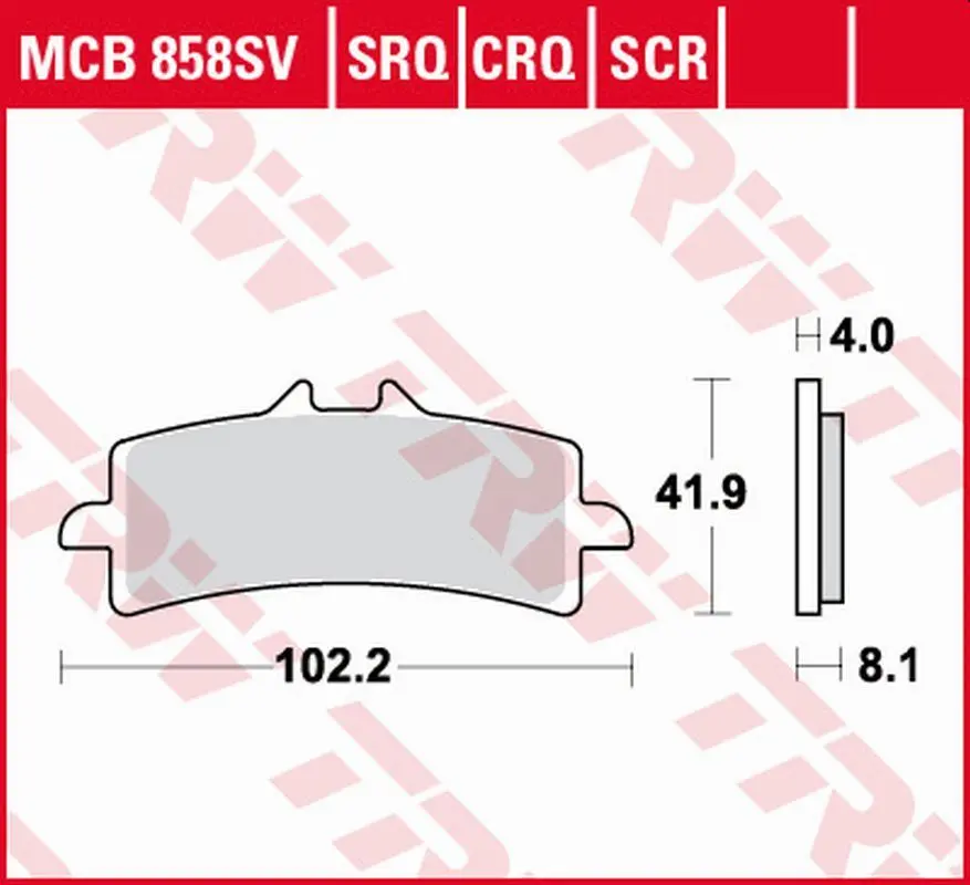 TRW ZF brzdové destičky KH447 sintrované STREET APRILIA RSV4, V4 TUONO 15-, BMW HP4 1000 12-16, DUCATI DIAVEL 1200 11-18, HONDA CBR 1000R FIREBLADE