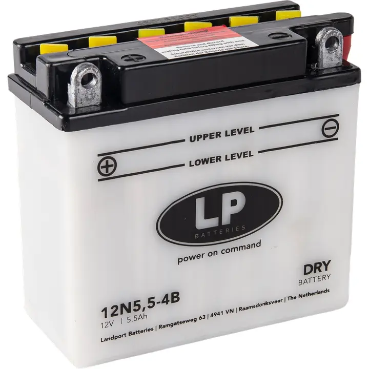 LANDPORT akumulátor 12N5,5-4B (MD 12N5,5-4B) 12V 5,5AH 135X60X130 obsluhovatelný - elektrolyt zvlášť (6) UE48 ( )
