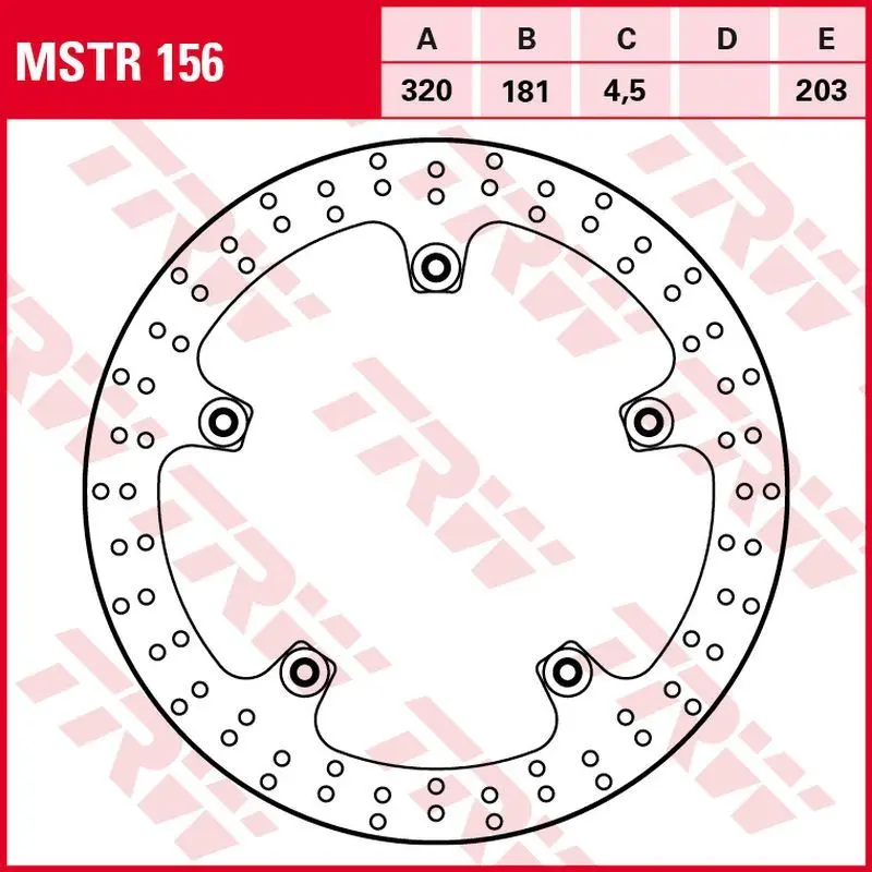 TRW ZF přední brzdový kotouč BMW F 800R 15-, S 1000XR 15-19, R-NINE T 13-, R 1200R/RT 13-18, R 1250R/RT 19-, (320X181X4,5mm) ( )