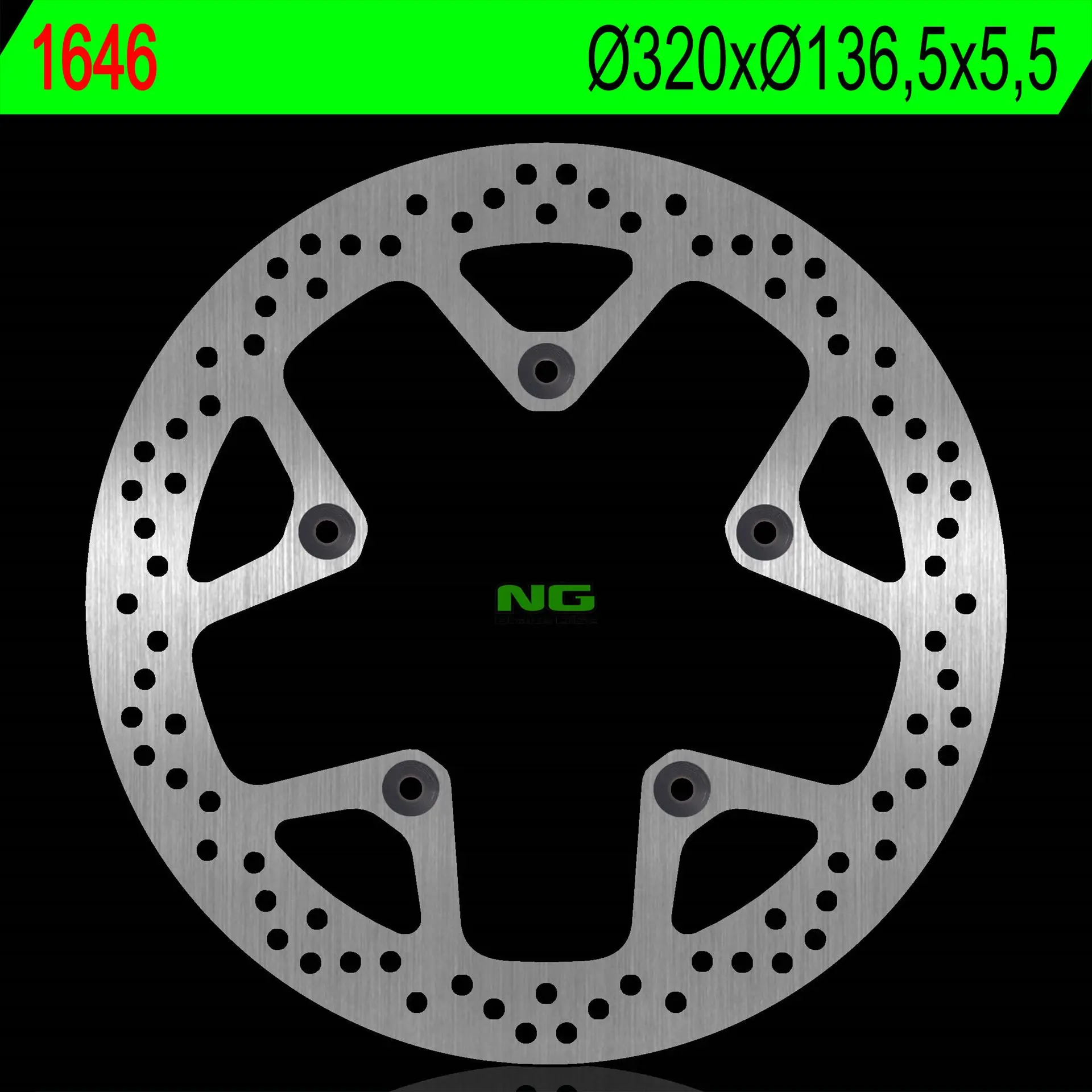 NG zadní brzdový kotouč BMW K 1600GT 10-22 (320X136,5X55mm) (5X10,5mm) (NG zadní brzdový kotouč BMW K 1600GT 10-22 (320X136,5X55mm) (5X10,5mm))