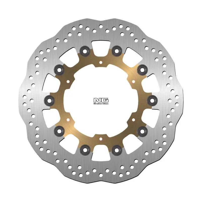NG přední brzdový kotouč YAMAHA FJR 1300 03-19, MT-01 05-06, XV V-MAX 1700 09-17, YZF-R7 99-02 (320X132X5mm) (6X8,25mm) WAVE plovoucí (zlatý střed)