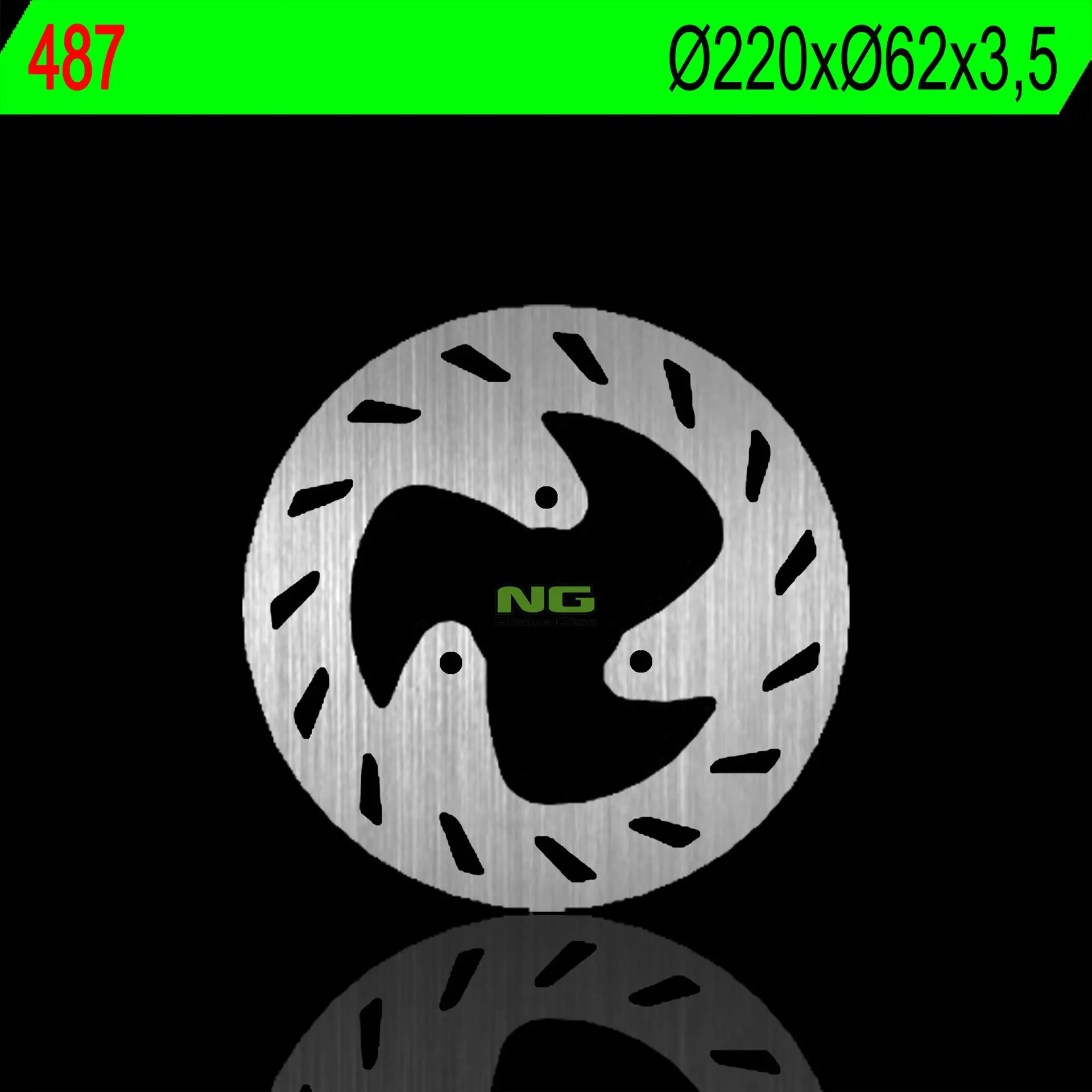 NG zadní brzdový kotouč RIEJU 50 RS 3 12-18, 125 RS3 14-18, SHERCO 50/125 (220X62X3,5mm) (3X8,5mm) ( )