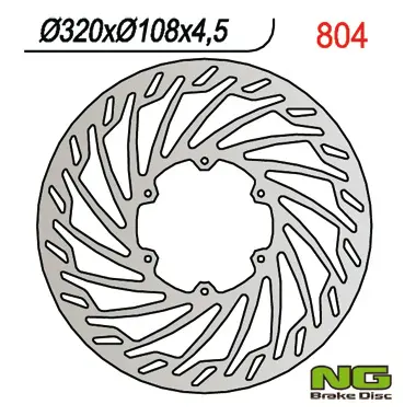NG přední brzdový kotouč GAS GAS SM 125 (01-07), 250/450 (01-05), 450/515 (08) (320X108X4,5) TURBINE (NG přední brzdový kotouč GAS GAS SM 125)
