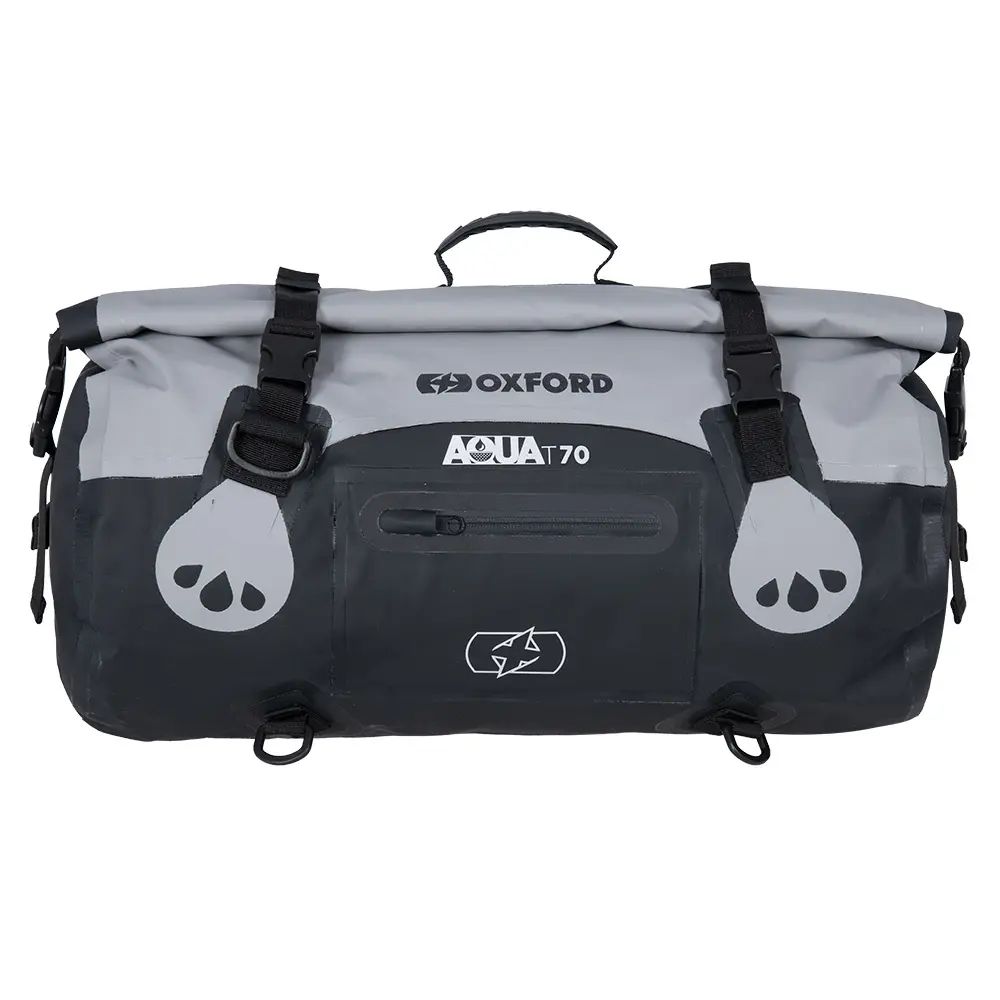 OXFORD brašna AQUA T-70 ROLLBAG vodotěsná objem 70L barva černá/šedá ( )