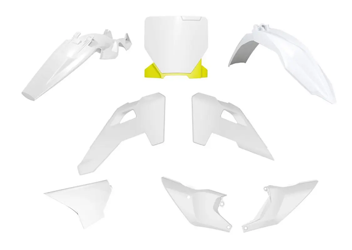 RACETECH (RTECH) kompletní sada plastů HUSQVARNA TC 85 25 barva bílá / žlutá ( )