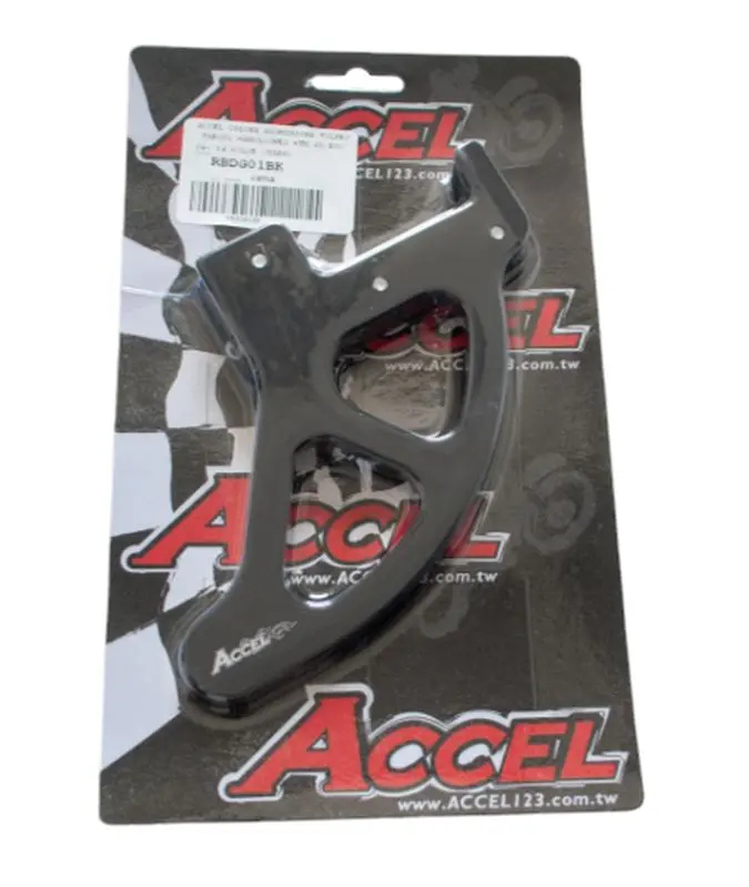 ACCEL hliníkový kryt zadního brzdového kotouče KTM SX/SXF 04-18, EXC/EXCF 04-19 HUSQVARNA barva černá ( )