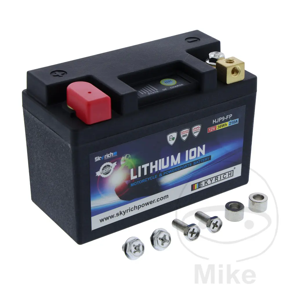 Skyrich motocyklový akumulátor LTM9 SKY Lithium-iontová s ukazatelem a ochranou proti přebíjení ADLY/HER CHEE/HERKULES ATV 150 S SPORT 04-09,
