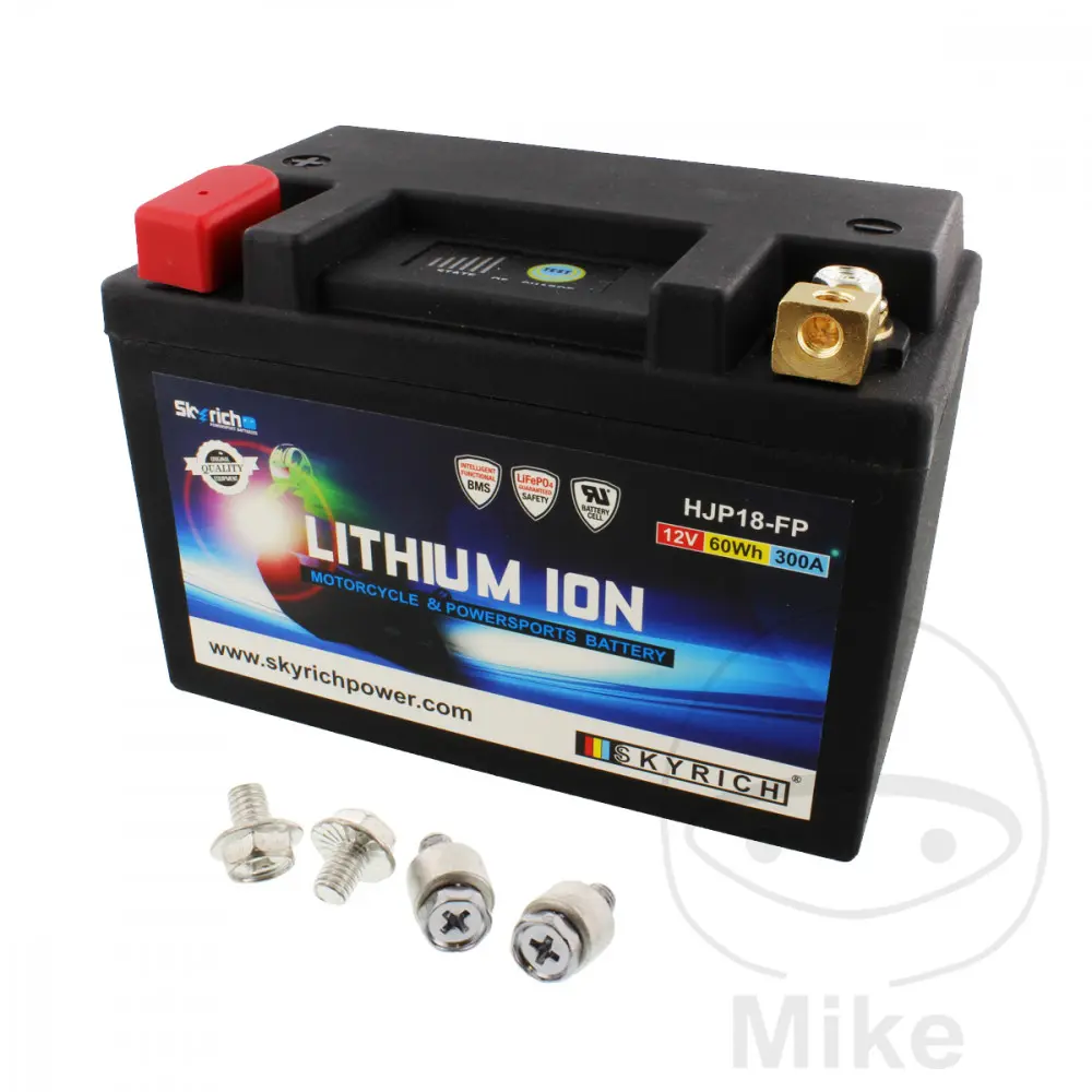 Skyrich motocyklový akumulátor LTM18 SKY Lithium-iontová s ukazatelem a ochranou proti přebíjení ADLY/HER CHEE/HERKULES CONQUEST 600 LOF 14,