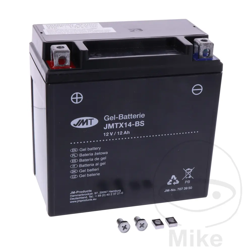 JMT motocyklový akumulátor YTX14-BS Gel JMT Yuasa 7070709 3679 6ON 9189 ADLY/HER CHEE/HERKULES CONQUEST 600 LOF 14-16, CHEE/HERKULES CONQUEST 600 SE