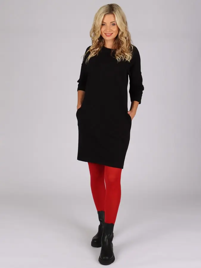 SLEVA- Evona Dámské mikinové šaty ROSANA 023 bavlněné, XL
