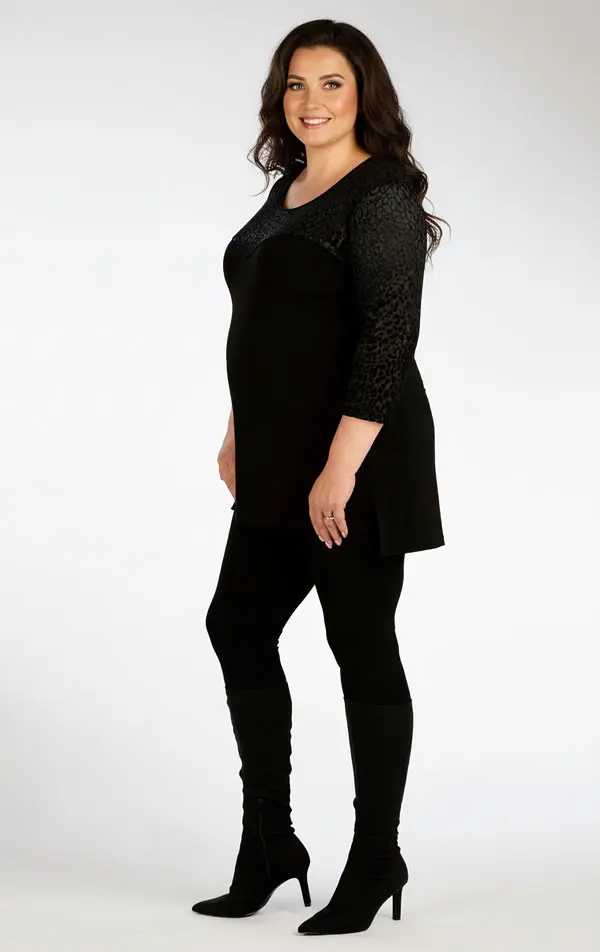 Dámské legíny LITEX pro plnoštíhlé PLUS SIZE černé Barva: černá, Velikost: