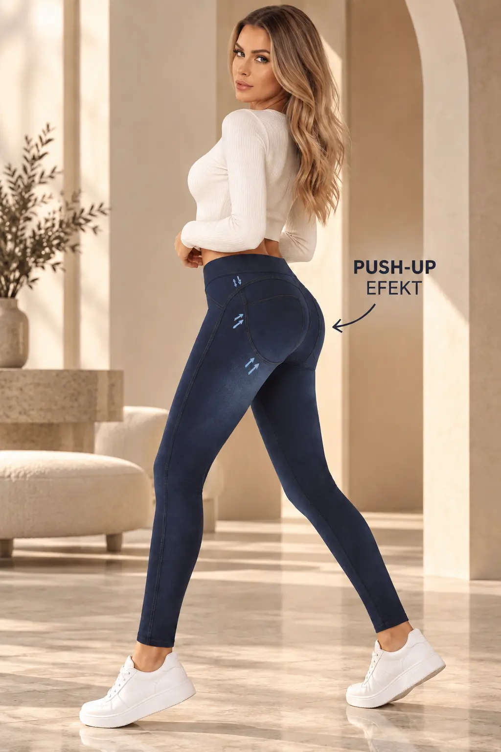 Džegíny push up MADDIE TMAVÉ - BAS BLEU,