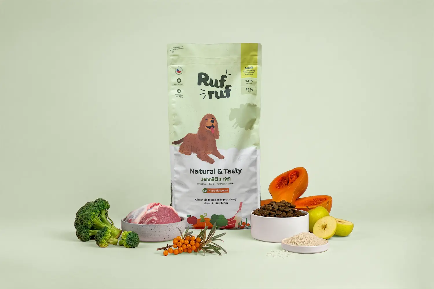 Rufruf Jehněčí s rýží a probiotiky 12 kg
