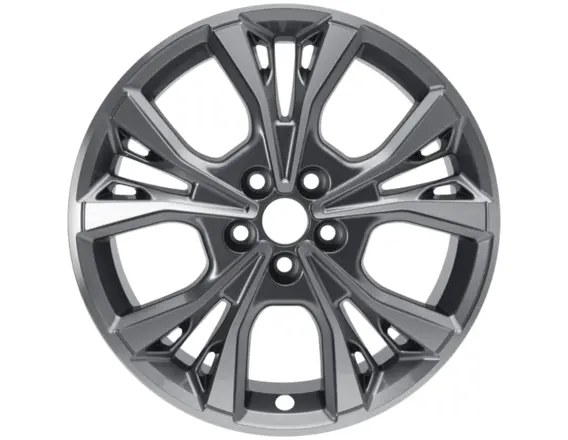Kolo z lehké slitiny 18" Provedení s 5 paprsky Y, Rockmetallic, frézovaný povrch