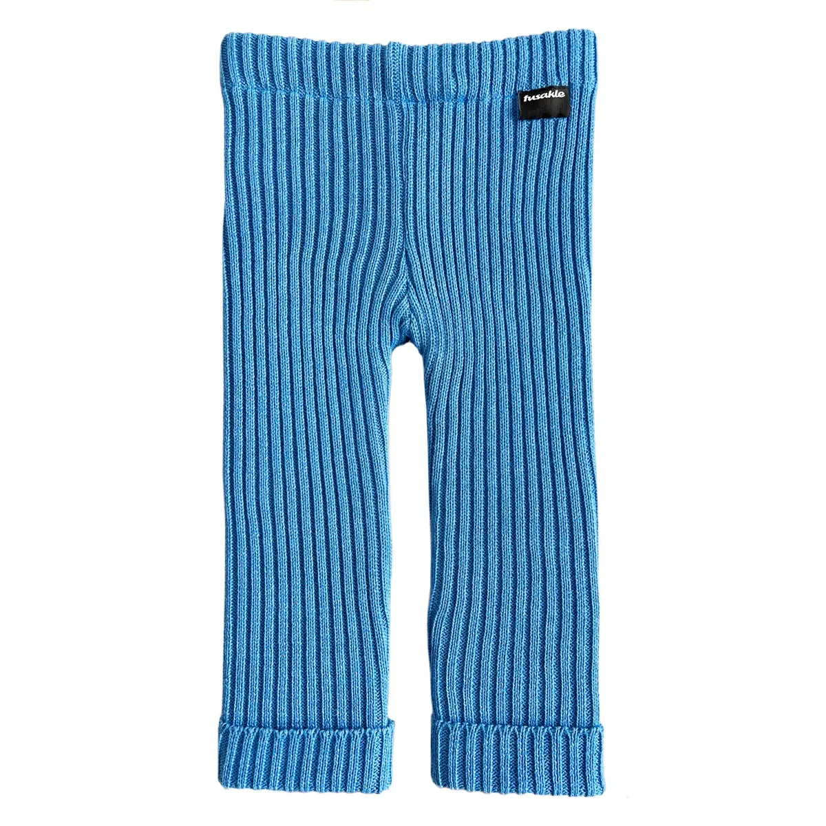 Dětské pletené legíny Fusakle MERINO modré