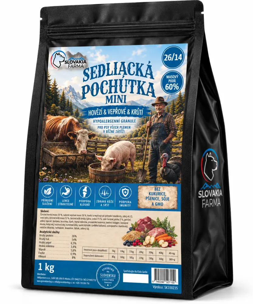 Hypoalergenní Granule Slovakia Farma - Sedliacká pochúťka Adult - 1 kg