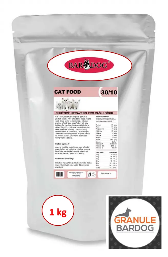 Granule Bardog Prémiové krmivo pro kočky Cat Food 30/10