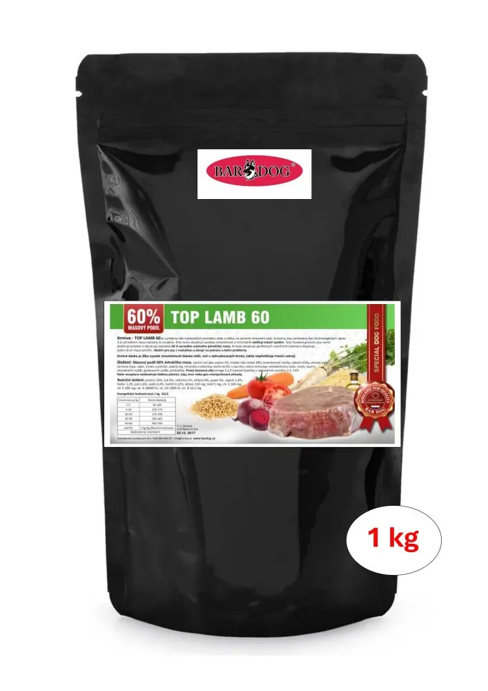 Granule Bardog Lisované granule za studena Top Lamb 60 -