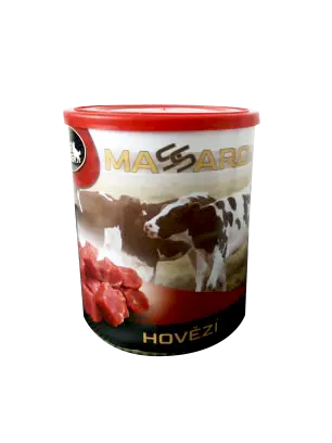 Konzerva SlovakiaFarma Massaro Hovězí kostky 800g