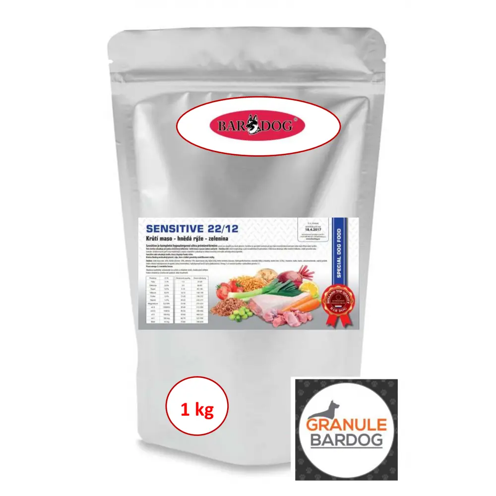 Granule Bardog Hypoalergenní granule Sensitive 22/12 -