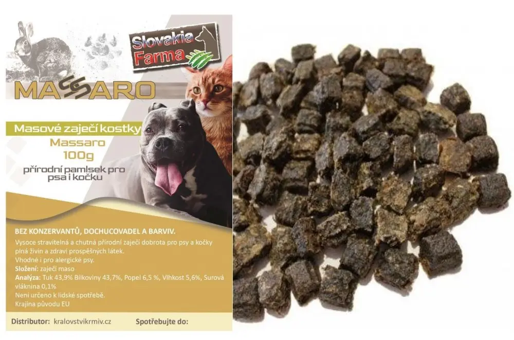 Masové zaječí kostky SlovakiaFarma Massaro 100g