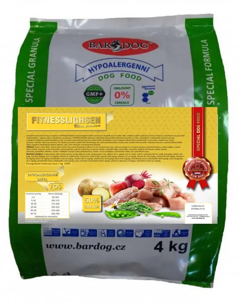 Granule Bardog Lisované granule BARDOG FITNESSLIGHSEN - 4kg