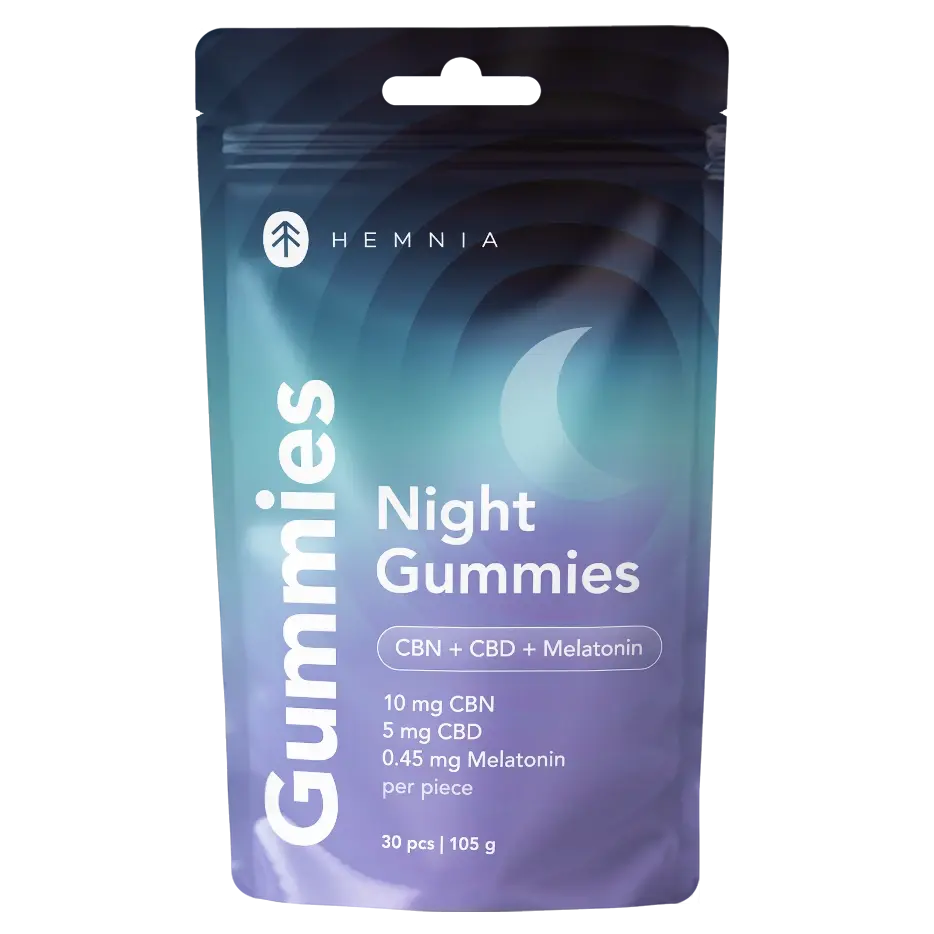 Hemnia Sleep Gummies CBN + CBD + Melatonin, 30 ks, 105 g
