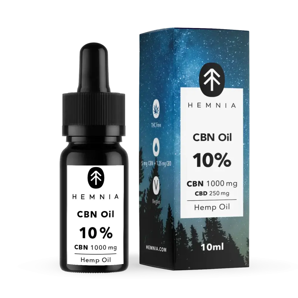 Hemnia Good Night´s Sleep Konopný olej 10%, 1000 mg CBN, 250 mg CBD, 10 ml