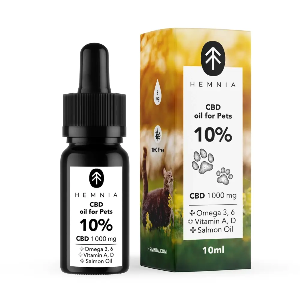 CBD v lososovém oleji pro zvířata – 10 % CBD, 1000 mg, 10 ml
