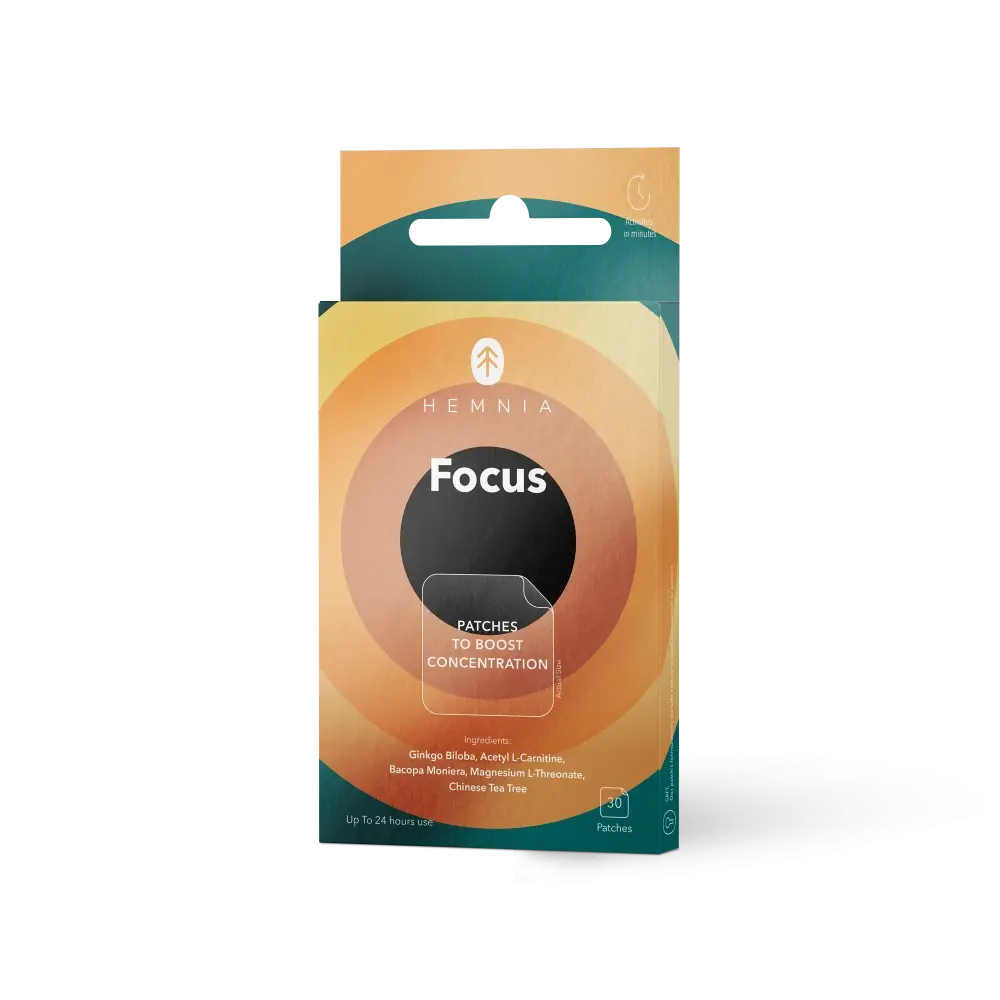 Hemnia Focus - Náplasti na podporu soustředění, 30 ks