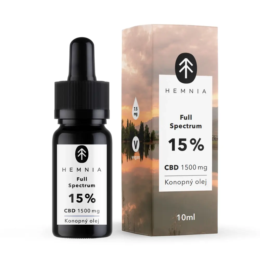 Full Spectrum CBD Konopný olej 15%, 1500 mg, 10 ml