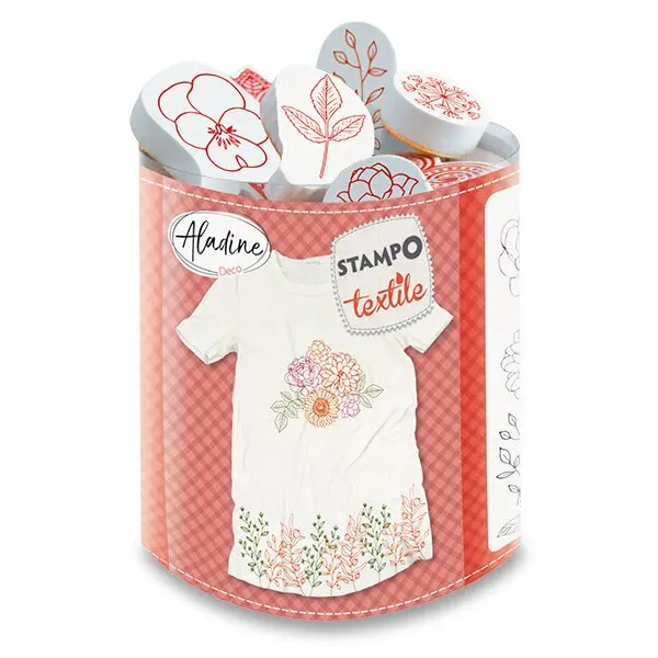 Razítka na textil Aladine - Květiny a věnečky