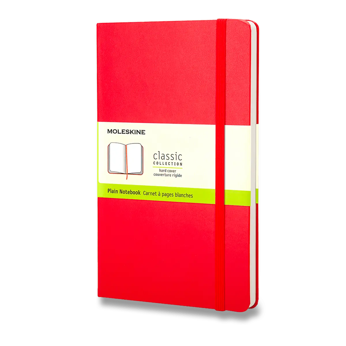 Moleskine - zápisník v tvrdých deskách - 13 x 21 cm, čistý, červený
