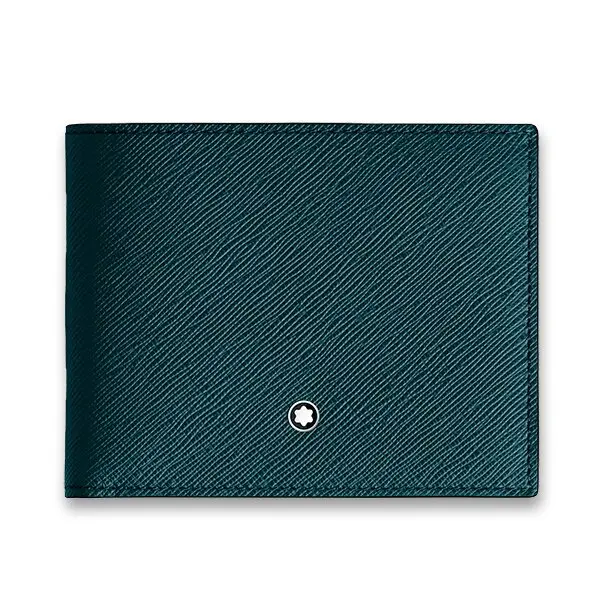 Peněženka Montblanc Sartorial 6 cc, petrolejová