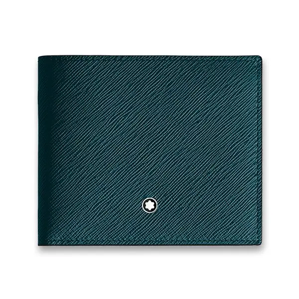 Peněženka Montblanc Sartorial 8 cc, petrolejová
