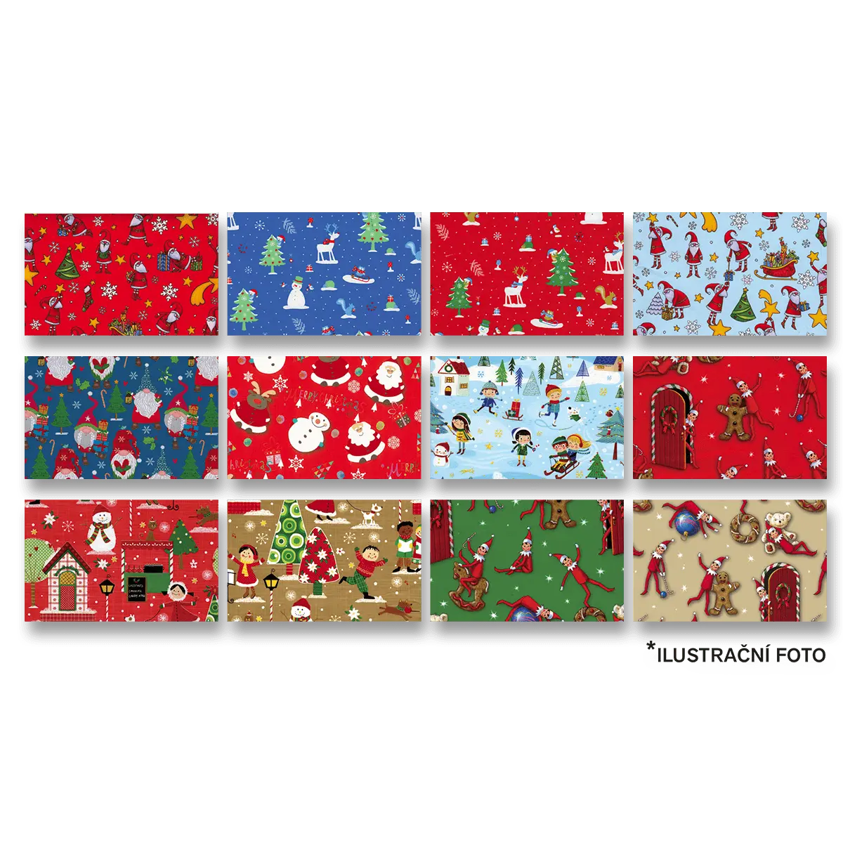 Sadoch Bimbi Natale - dárkový balicí papír - 2 m x 0,7 m, mix motivů
